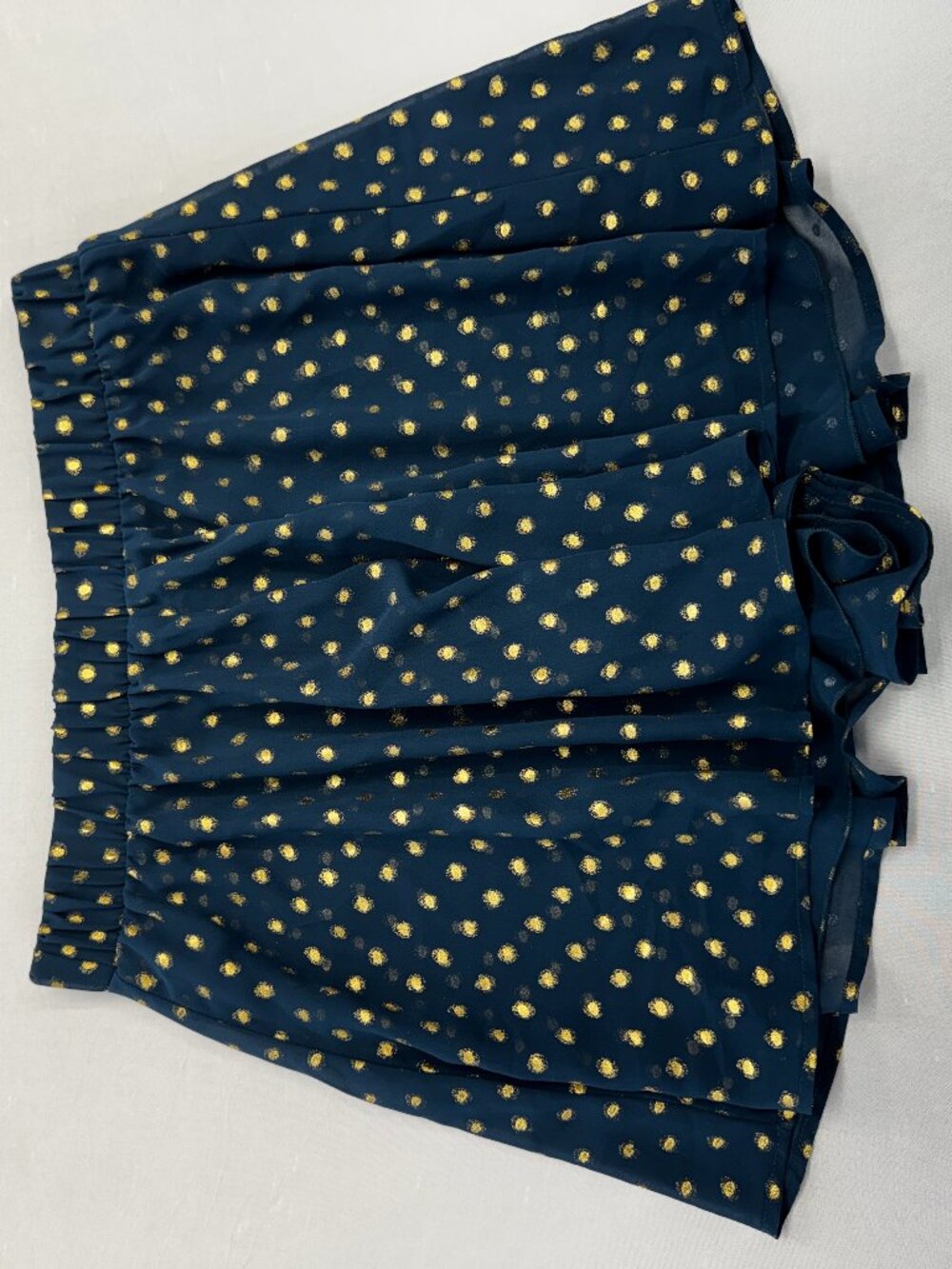 Show Me Your Mumu Carlos Swing Shorts Teal Gold Polka Dot Sz Large - Picture 2 of 9